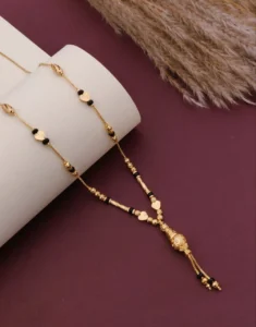 Traditional Gold Plated Black Bead Mangalsutra