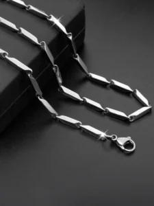 Modern Silver Plated Stainless Steel Chain